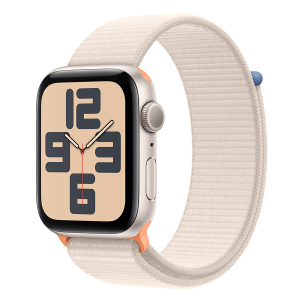 APPLE Watch SE GPS 44mm Starlight Aluminium Case με Starlight Sport Loop Smartwatch