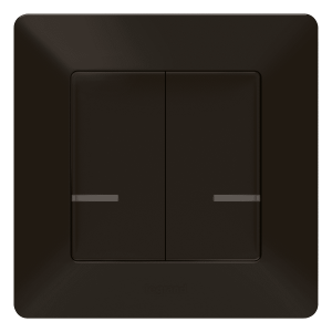 LEGRAND Valena Life Ασύρματος Διπλός Διακόπτης with Netatmo Black