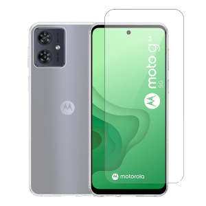 Διάφανη Θήκη + Γυαλί Προστασίας Οθόνης COSY για MOTOROLA moto g54 5G