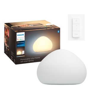 PHILIPS Hue White Ambiance Wellner Επιτραπέζιο Φωτιστικό + Διακόπτης Dimmer