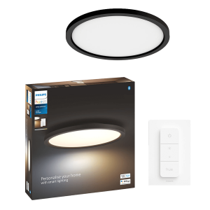 PHILIPS Hue White Ambiance Έξυπνο Φωτιστικό Οροφής Aurelle Round Panel Light 21W + Hue Διακόπτης Dimmer