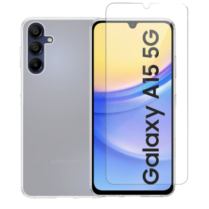 Διάφανη Θήκη + Γυαλί Προστασίας Οθόνης COSY για SAMSUNG Galaxy A15 4G/ 5G