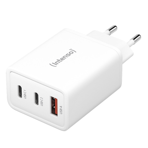 Φορτιστής Ταξιδίου INTENSO GaN 3 Θέσεων (2 USB Type-C + USB Type-A) 65W