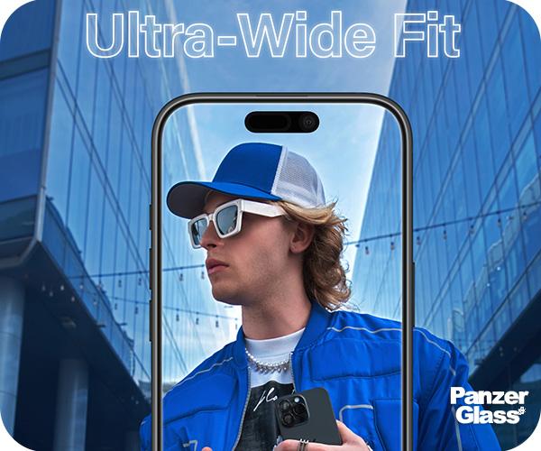 PANZERGLASS Ultra - Wide Fit care