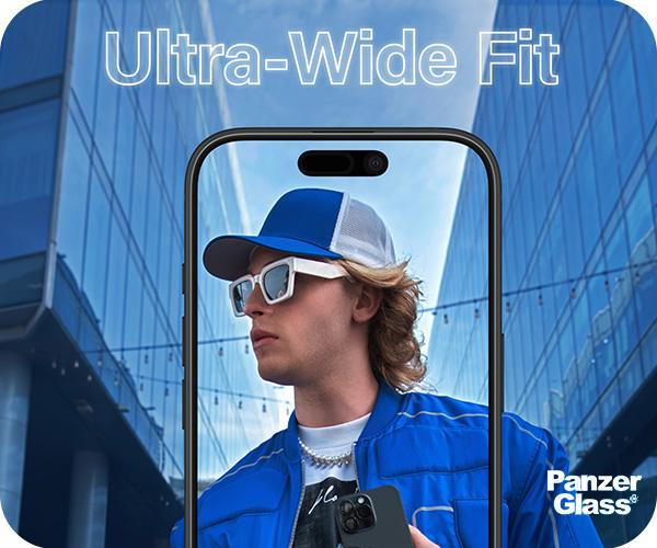 PANZERGLASS Ultra - Wide Fit care