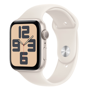 APPLE Watch SE GPS 44mm Starlight Aluminium με Starlight Sport Band Medium/ Large Smartwatch