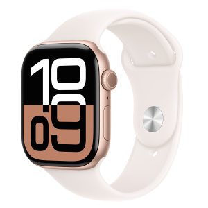 APPLE Watch Series 10 GPS 42mm Rose Gold Aluminum Case with Light Blush Sport Band Small/Medium Smartwatch