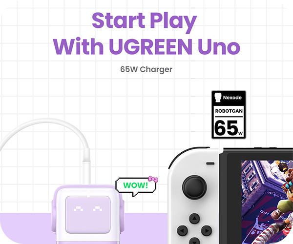 φορτιστής ταξιδίου UGREEN 3Port Gan 65W