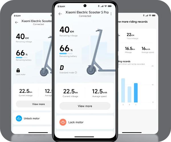 XIAOMI 5 Pro Electric Scooter smart app xiaomi