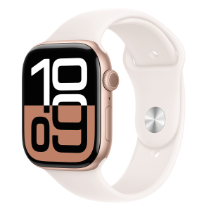 APPLE Watch Series 10 GPS + Cellular 42mm Rose Gold Aluminium Case with Light Blush Sport Band Small/ Medium Smartwatch