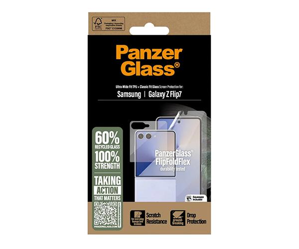 σετ προστασίας οθόνης PANZERGLASS Ultra Wide Fit TPU + Classic Fit Glass για SAMSUNG Galaxy Z Flip7