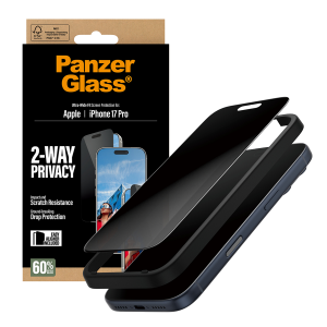 Γυαλί Προστασίας Οθόνης με Πλαίσιο PANZERGLASS Ultra - Wide Fit 2-Way Privacy για iPhone 17 Pro