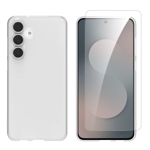 Διάφανη Θήκη + Γυαλί Προστασίας Οθόνης COSY για SAMSUNG Galaxy S25 FE