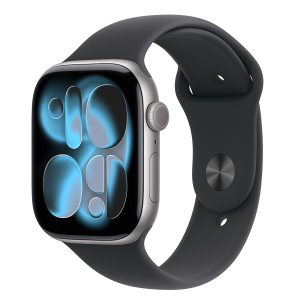 APPLE Watch Series 11 GPS 46mm Space Gray Aluminum Case with Black Sport Band Small/ Medium Smartwatch
