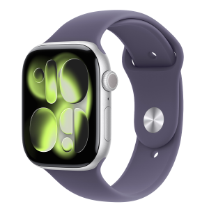 APPLE Watch Series 11 GPS 46mm Silver Aluminum Case with Purple Fog Sport Band Medium/ Large Smartwatch