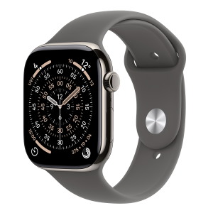 APPLE Watch Series 11 GPS + Cellular 42mm Natural Titanium Case with Stone Gray Sport Band Small/Medium Smartwatch