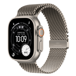 APPLE Watch Ultra 3 GPS + Cellular 49mm Natural Titanium With Natural Titanium Milanese Loop Medium Smartwatch