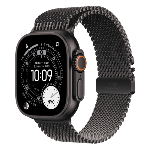 APPLE Watch Ultra 3 GPS + Cellular 49mmBlack Black Titanium Case with Black Titanium Milanese Loop Small Smartwatch
